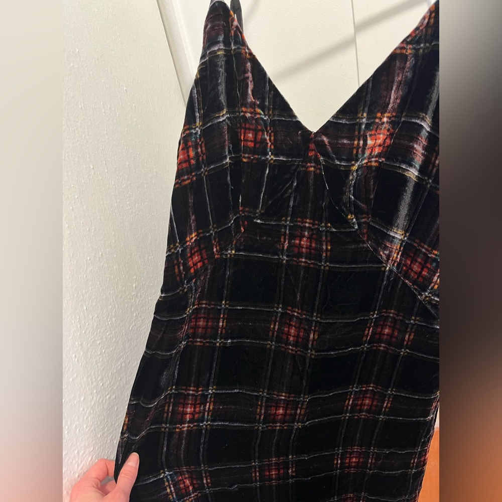 NWT Jcrew subtle plaid velvet dress